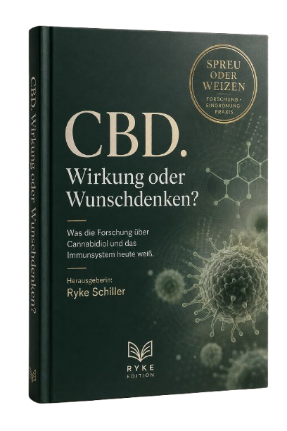 Buchcover: CBD. Wirkung oder Wunschdenken? Herausgeberin Ryke Schiller.